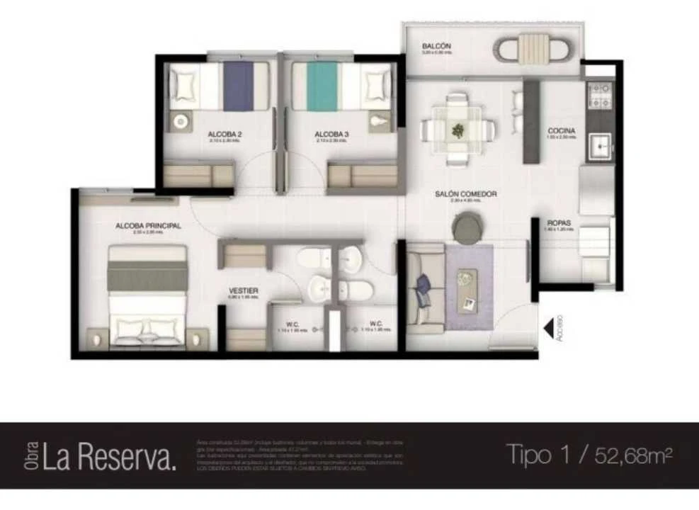 Apartamento en venta obra gris sector Santana